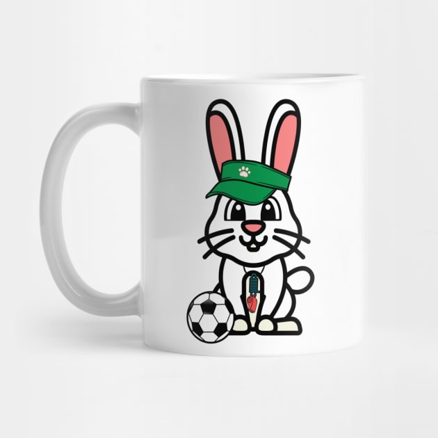 Funny bunny is a soccer coach by Pet Station